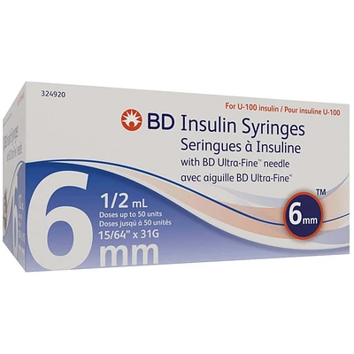 Ultra-Fine 0.5ML 31G 6MM Syringe
