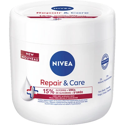 Repair and Care Cream, 15% Glycerin + Urea Cream, Very Dry Skin