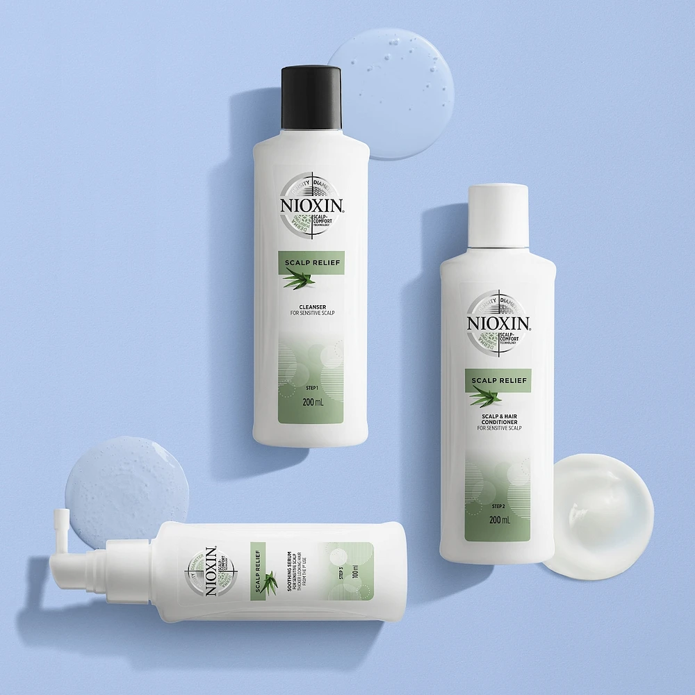 Nioxin Scalp Relief System - Hair Products for Sensitive, Itchy Scalp - Includes Shampoo 200 ml, Conditioner 200 ml and Scalp Treatment 100 ml