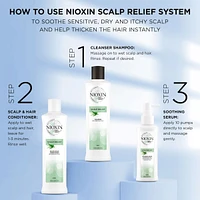 Nioxin Scalp Relief System - Hair Products for Sensitive, Itchy Scalp - Includes Shampoo 200 ml, Conditioner 200 ml and Scalp Treatment 100 ml