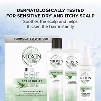 Nioxin Scalp Relief System - Hair Products for Sensitive, Itchy Scalp - Includes Shampoo 200 ml, Conditioner 200 ml and Scalp Treatment 100 ml