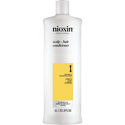 Nioxin System 1  Scalp + Hair Thickening Conditioner for Natural with Light Thinning, 500ml