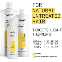 Nioxin System 1  Scalp + Hair Thickening Conditioner for Natural with Light Thinning, 500ml