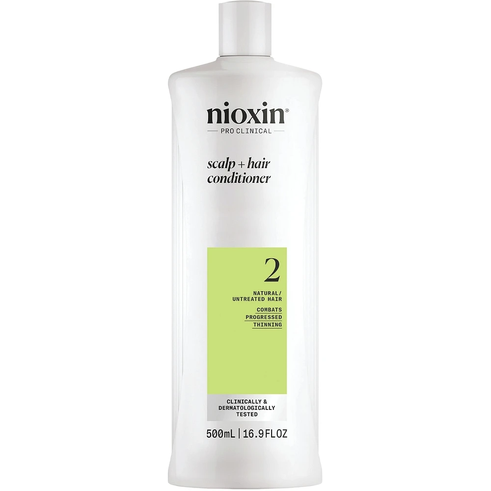 Nioxin System 2 Scalp + Hair Thickening Conditioner for Natural with Progressed Thinning, 1L