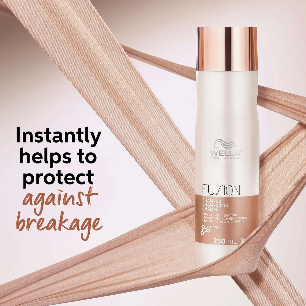 Wella Professionals Fusion Intense Repair Shampoo for Damaged Hair - Professional Shampoo for Hair Repair, Anti Breakage Shampoo 250ml