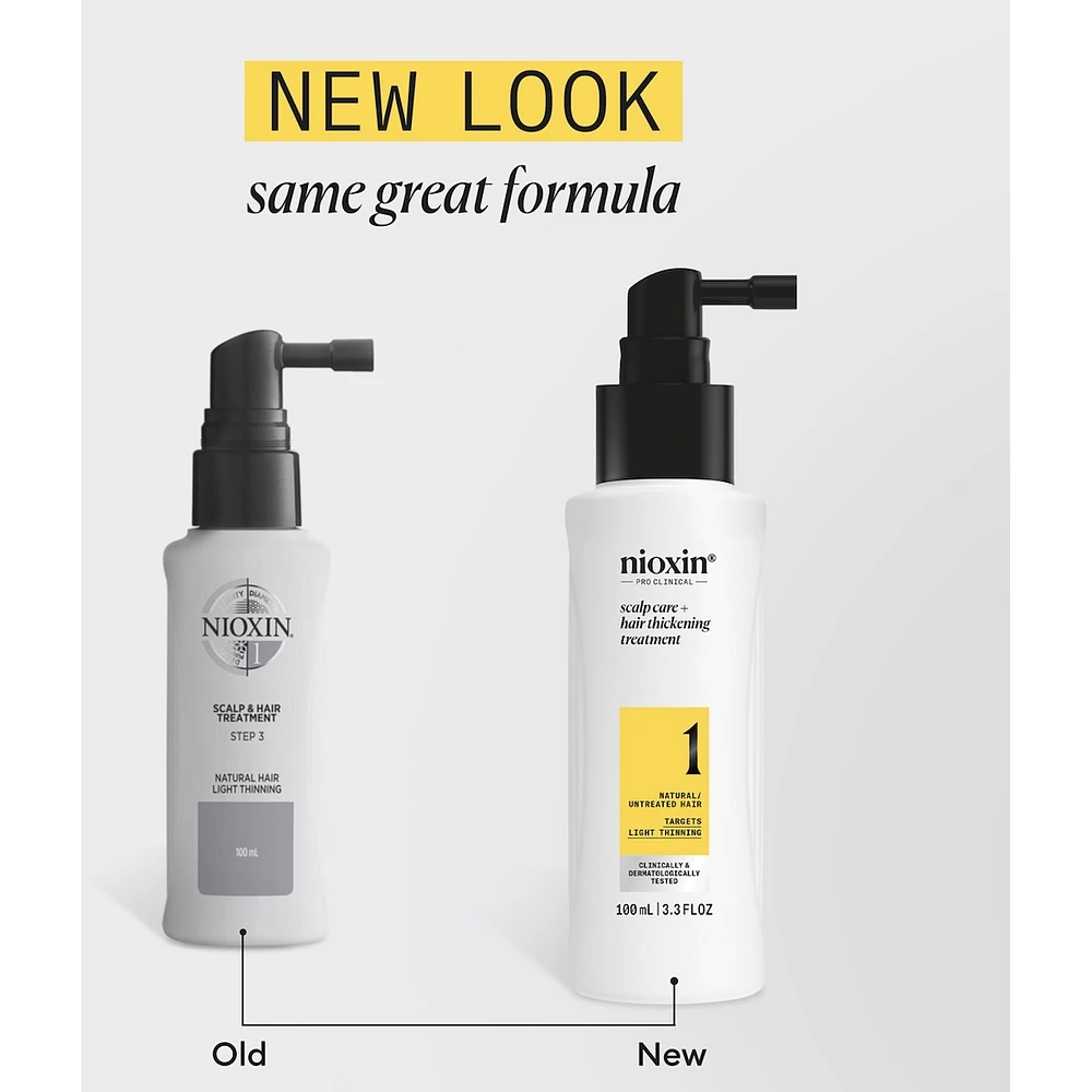 Nioxin System 1 Scalp  + Hair Thickening Treatment - Serum for Natural Hair with Light Thinning, 100ml
