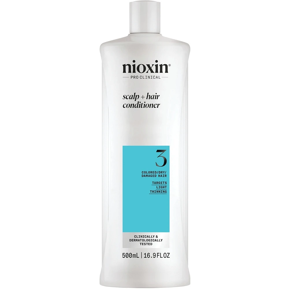 Nioxin System 3 Scalp + Hair Thickening Conditioner for Damaged with Light Thinning, 1L