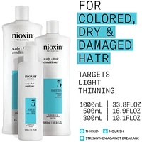 Nioxin System 3 Scalp + Hair Thickening Conditioner for Damaged with Light Thinning, 1L