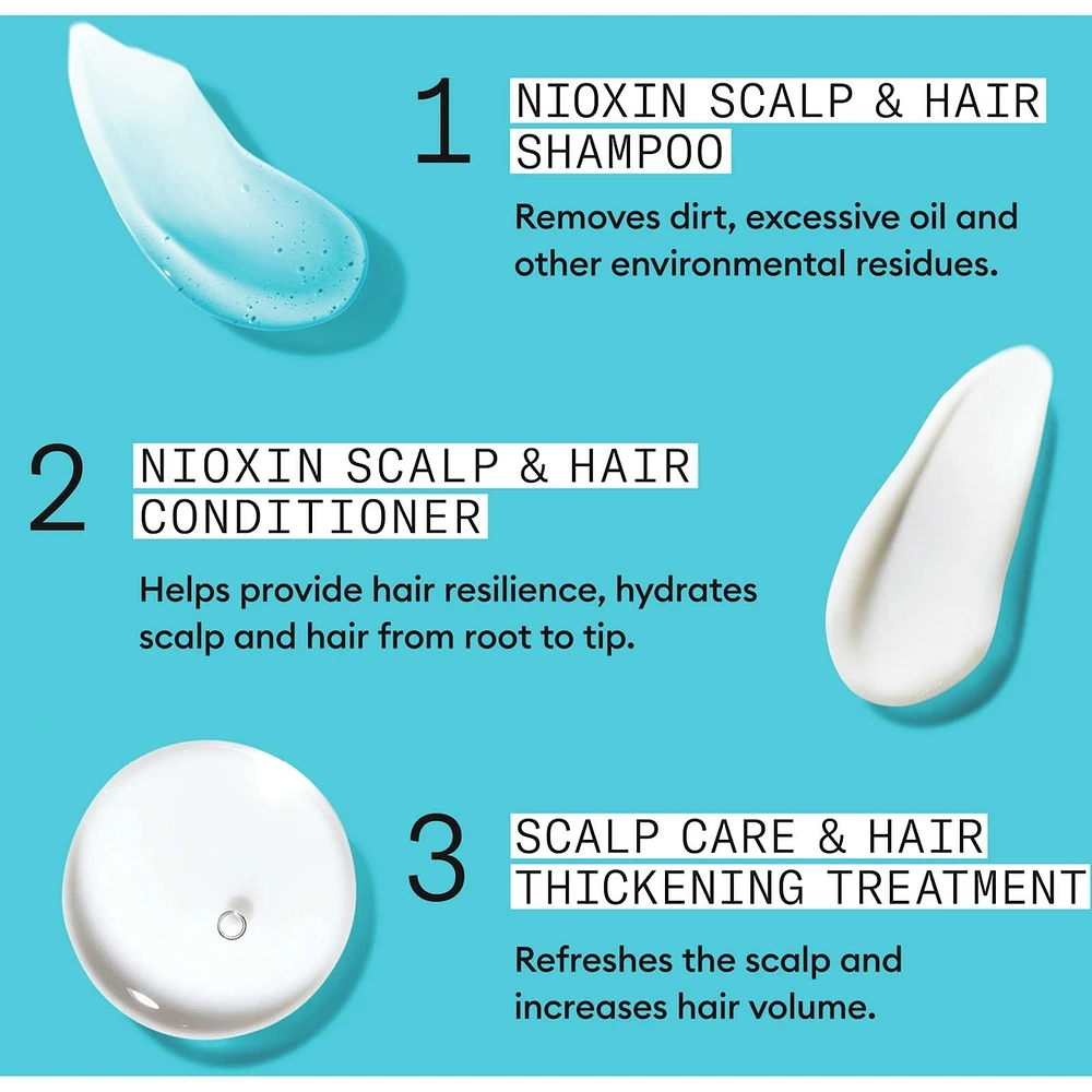 Nioxin System 3 Scalp + Hair Thickening Conditioner for Damaged with Light Thinning, 1L