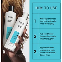 Nioxin Scalp + Hair Thickening System 3 Kit - for Colored Or Dry Damaged Hair with Light Thinning - Includes Shampoo 300 ml, Conditioner 300 ml and Scalp Treatment 100 ml