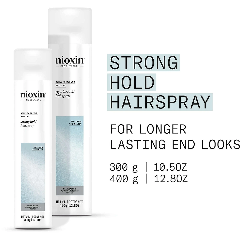 Nioxin Density Defend Styling Strong Hold Hairspray - Hairspray for Long-Lasting Hairstyles