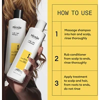 Nioxin Scalp + Hair Thickening System 1 Kit - for Natural Hair with Light Thinning - Includes Shampoo 300ml, Conditioner 300ml and Scalp Treatment 100ml