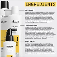 Nioxin Scalp + Hair Thickening System 1 - for Natural Hair with Light Thinning - Includes Shampoo 150ml, Conditioner 150ml and Scalp Treatment 50ml