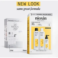 Nioxin Scalp + Hair Thickening System 1 - for Natural Hair with Light Thinning - Includes Shampoo 150ml, Conditioner 150ml and Scalp Treatment 50ml