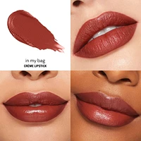 Crème Lipstick, colour-rich, satin sheen finish, non-sticky, lightweight, moisturizes for 8 hours