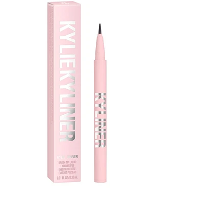 Kyliner Brush Tip Liquid Eyeliner Pen, easy to apply, ultra-fine, water-resistant, deep black, weightless, long-wear