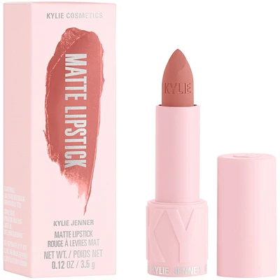 Matte Lipstick, highly pigmented, weightless, 8-hour wear, soft-matte finish, hydrates lips