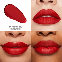 Matte Lipstick, highly pigmented, weightless, 8-hour wear, soft-matte finish, hydrates lips