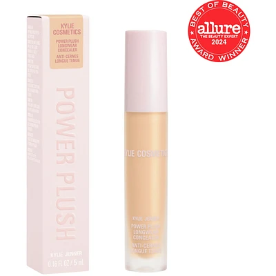 Power Plush Longwear Concealer, 12-hour wear, brightens & color correct under eye circles, natural finish, crease cake-proof, vegan