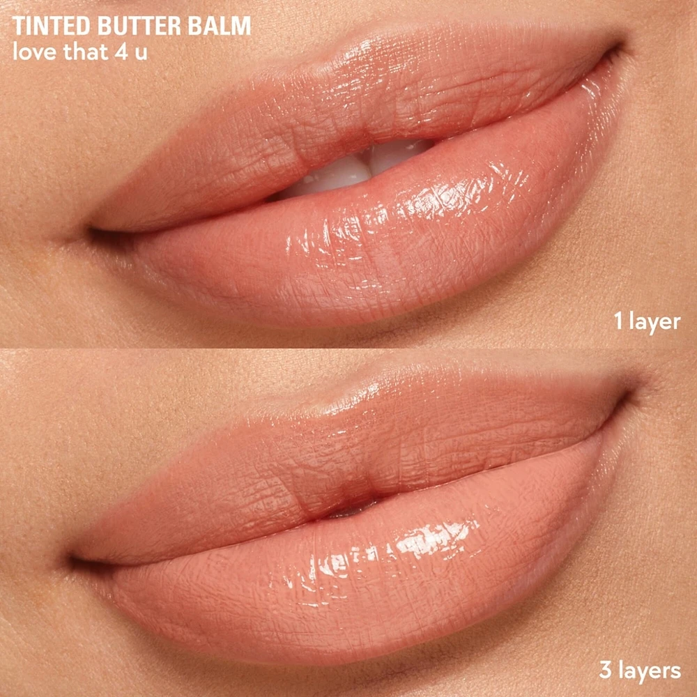 Tinted Butter Balm with Jojoba Oil, 12-hour hydration, moisturizing, luminous shine, lightweight, cruelty-free