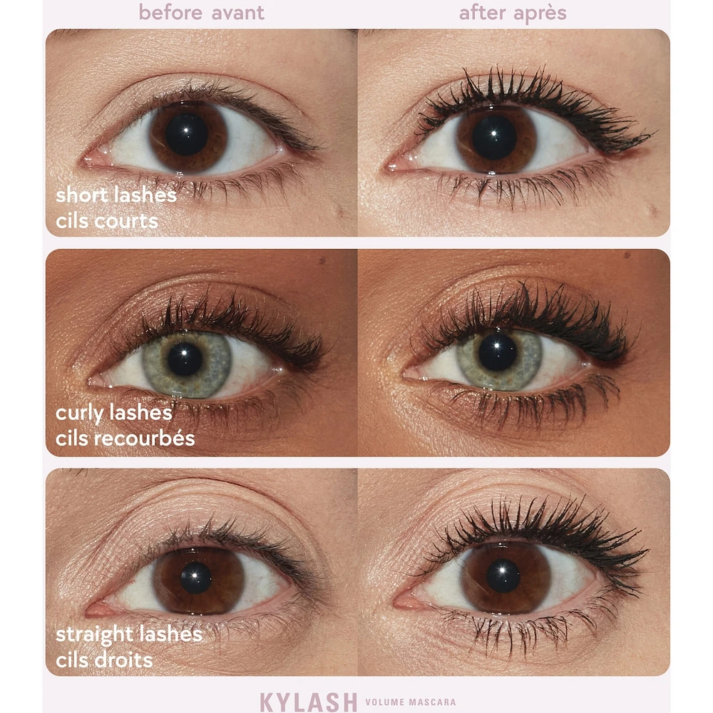 Kylash Volume Mascara, volumizing, lengthening & instant curl, flake -free, smudge-free, clean & vegan