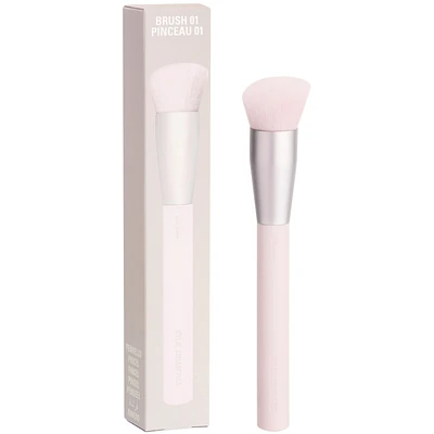Foundation Brush 01, cruelty-free, vegan, angled, ultra-soft