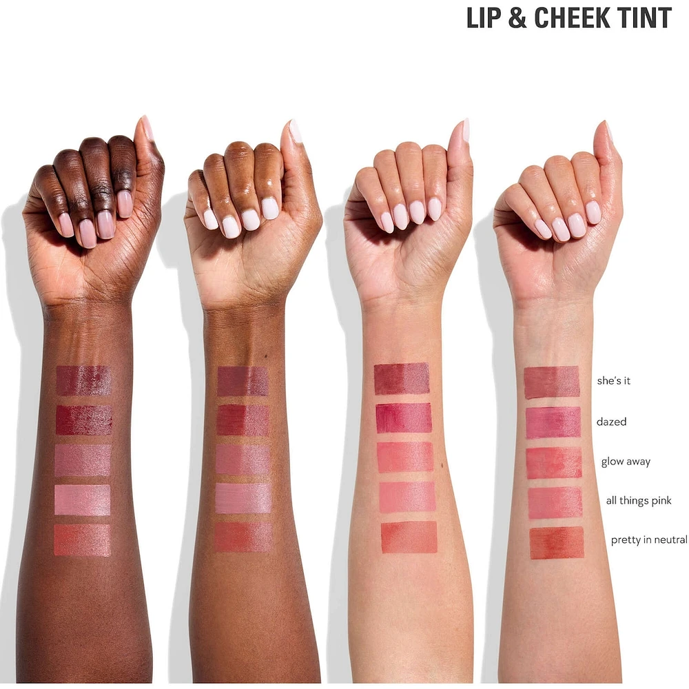 Lip & Cheek Blush Tint, multi-use, fluid lightweight formula, all day wear