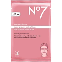 Restore & Renew Face & Neck Multi Action Serum Boost Sheet Mask