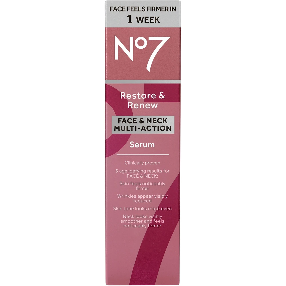 No7 Restore & Renew Face & Neck Multi Action Serum