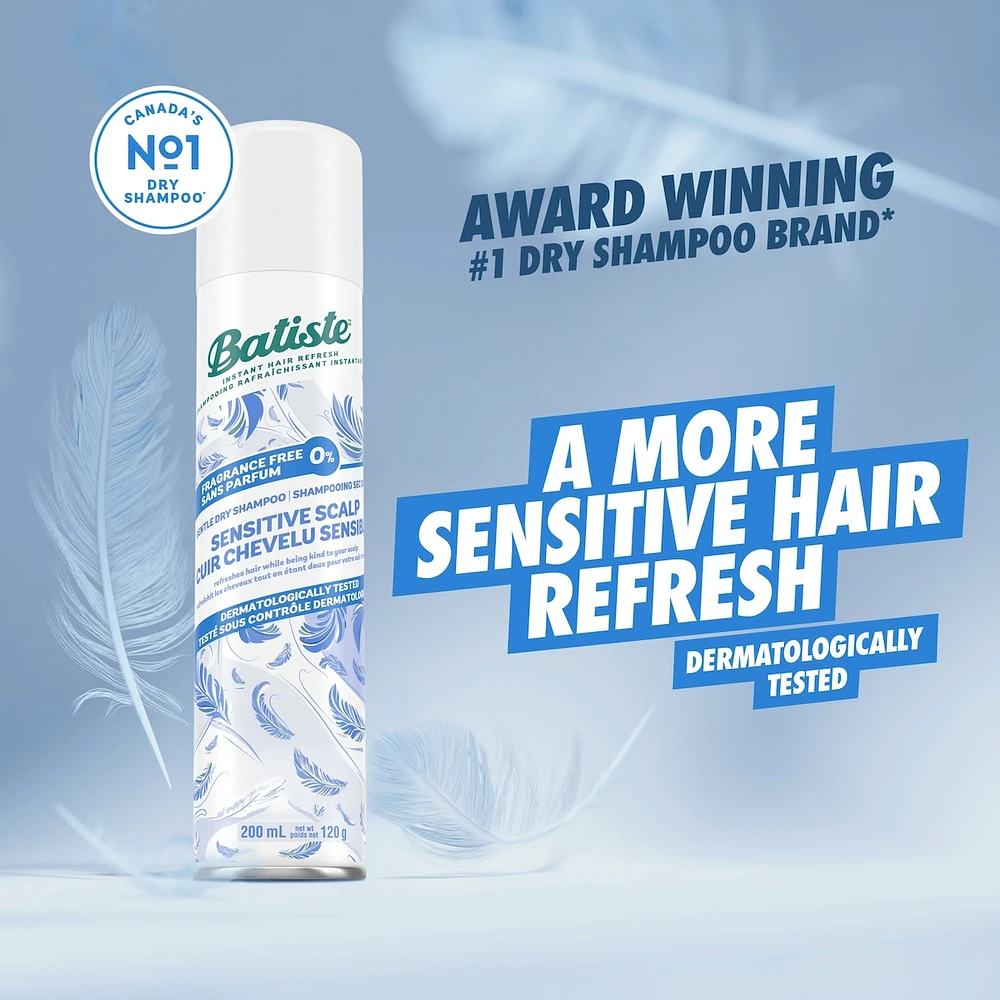 Batiste Dry Shampoo Sensitive Scalp Fragrance Free
