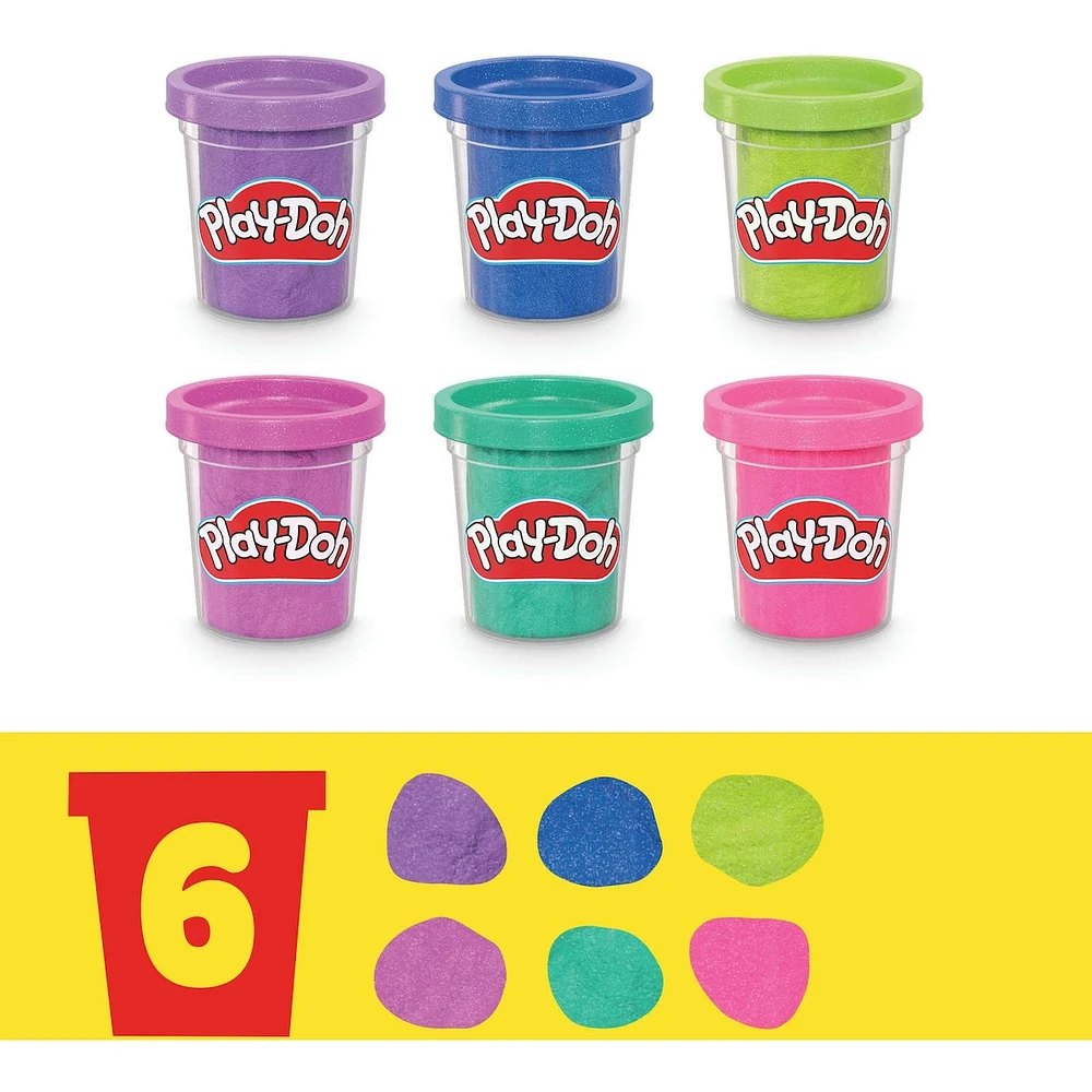 Play-Doh 6 Pack Sparkle Collection Arts and Crafts Toys