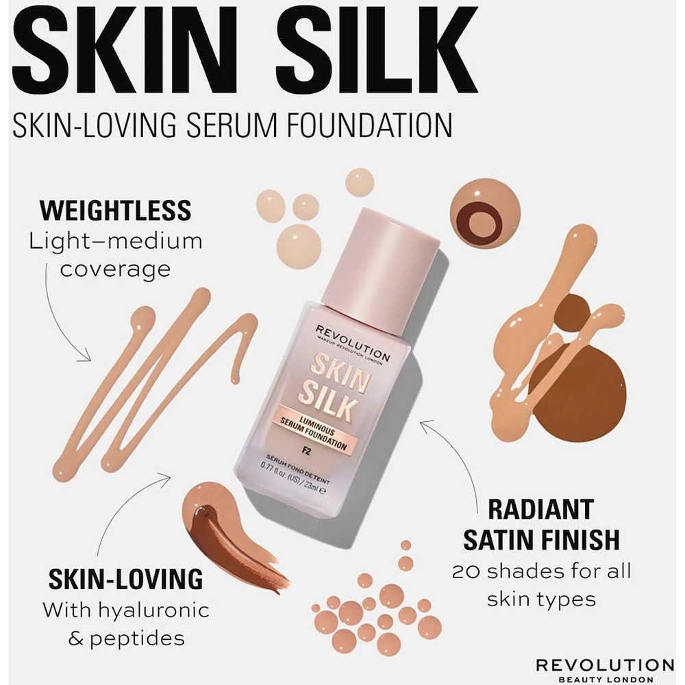 Revolution Skin Silk Serum Foundation F3N