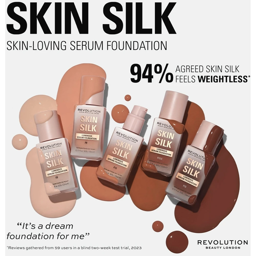 Revolution Skin Silk Serum Foundation F3N