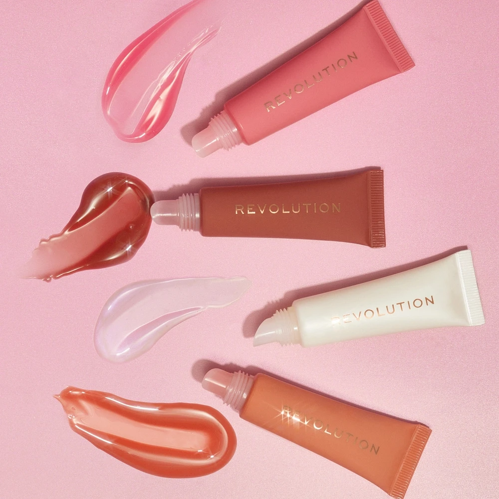 Revolution Juicy Peptide Lip Balm Nude Latte