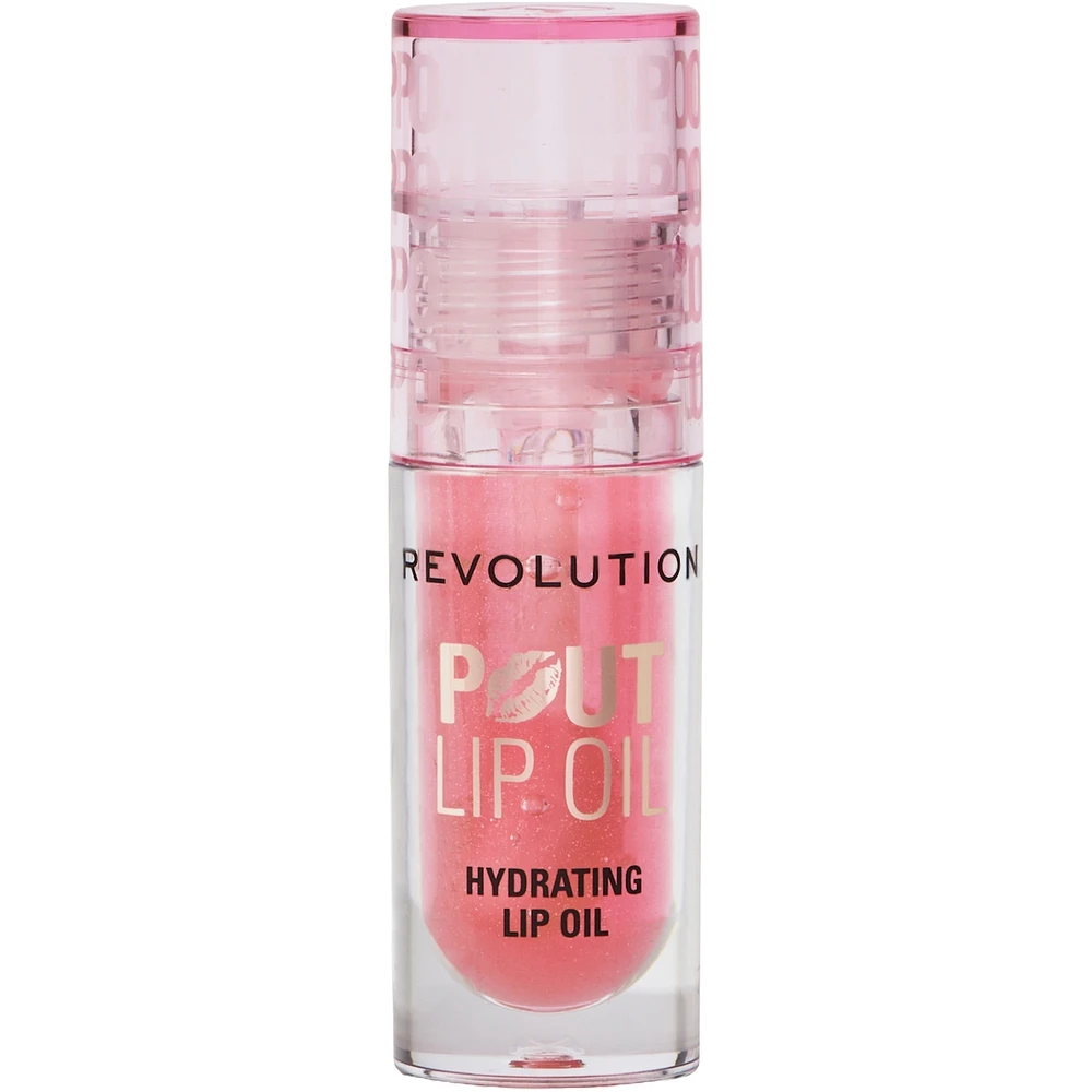 Revolution Pout Lip Oil Glam Pink Shimmer