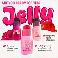 Revolution Jelly Blush Stick Lip And Cheek Stain Peach Orange