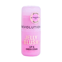 Revolution Jelly Blush Stick Lip And Cheek Stain Strawberry Pink