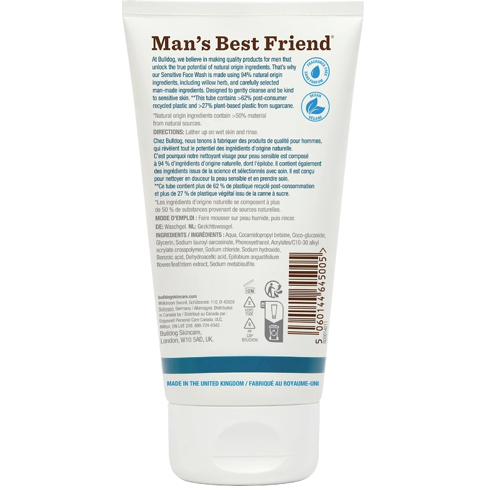 Bulldog Skincare for Men Sensitive Face Wash