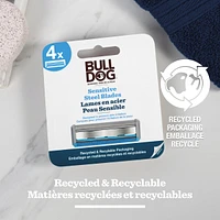 Bulldog Skincare for Men Sensitive Skin Bamboo Razor Refills