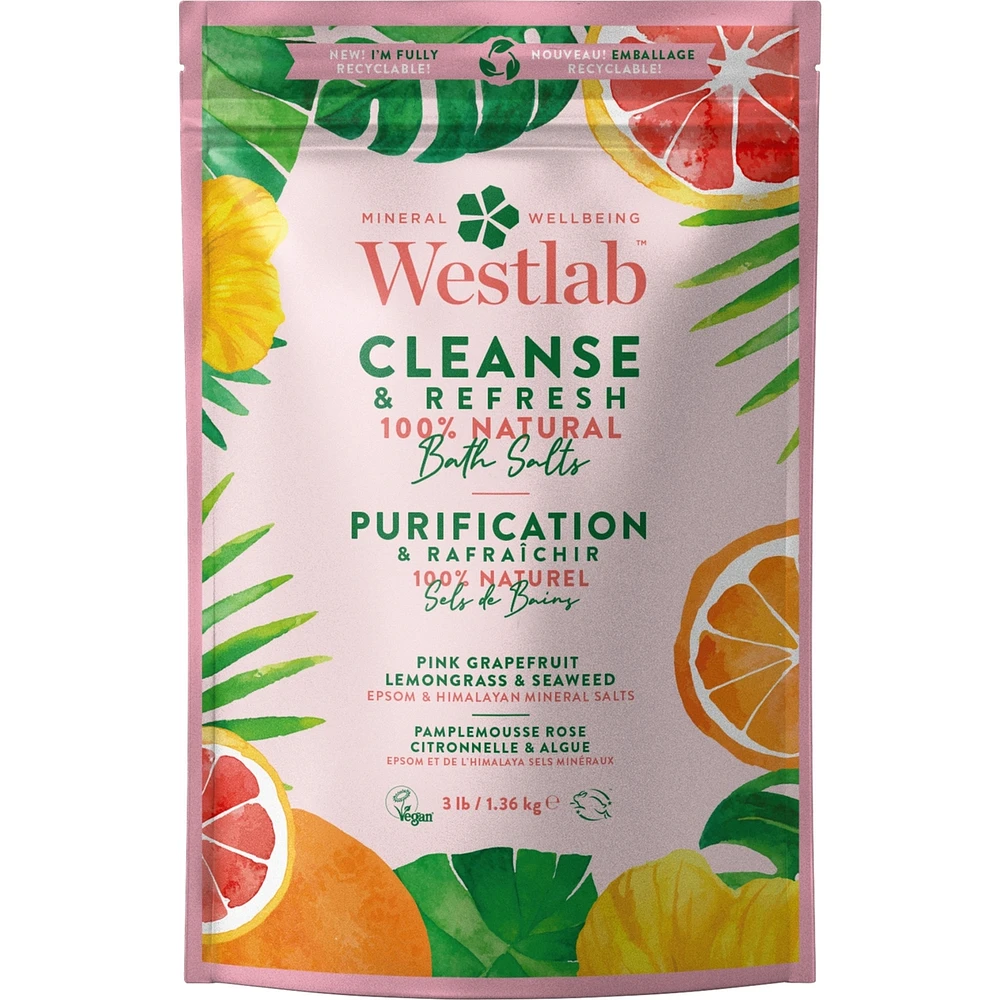 Cleanse Epsom & Himalayan Bathing Salts with Lemongrass & Pink Grapefruit