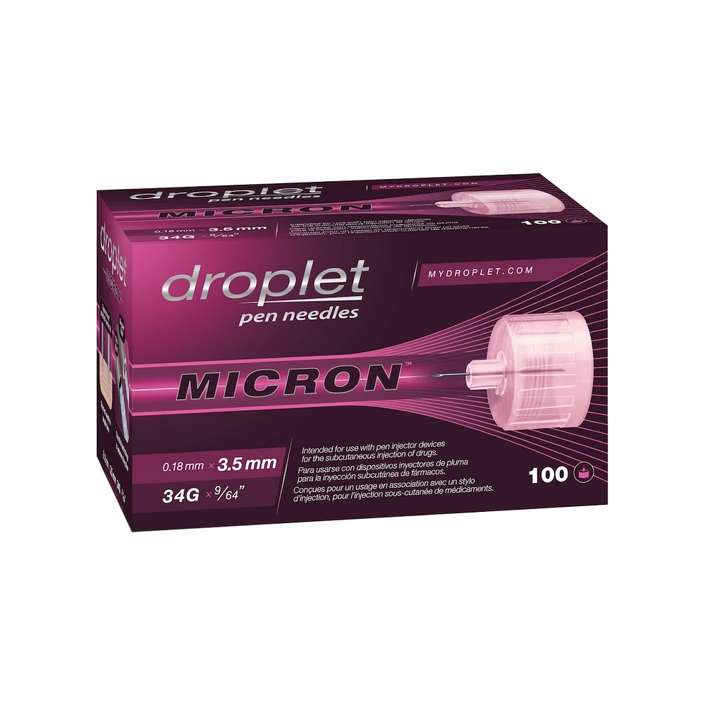 Droplet Pen Needle Micron 34G x 3.5mm