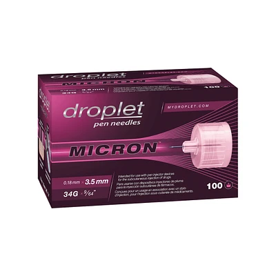 Droplet Pen Needle Micron 34G x 3.5mm
