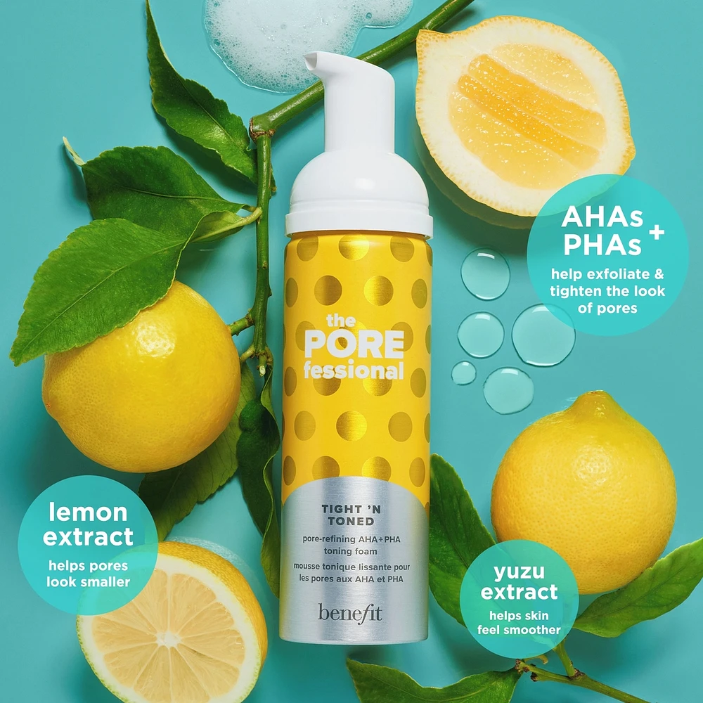 The POREfessional Tight 'N Toned Pore-Refining AHA + PHA Toning foam - Mini