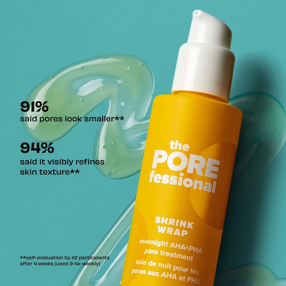 The POREfessional Shrink Wrap overnight AHA+PHA pore treatment
