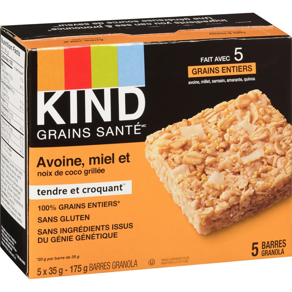 Barre Healthy GrainsMC  Avoine, miel et noix de coco grillée