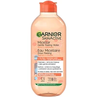 SkinActive Micellar Gentle Peeling Water with 1% PHA + Glycolic Acid + Papaya Extract, Cleanses & Gently Exfoliates Skin, for Normal to Sensitive Skin - 400ml
