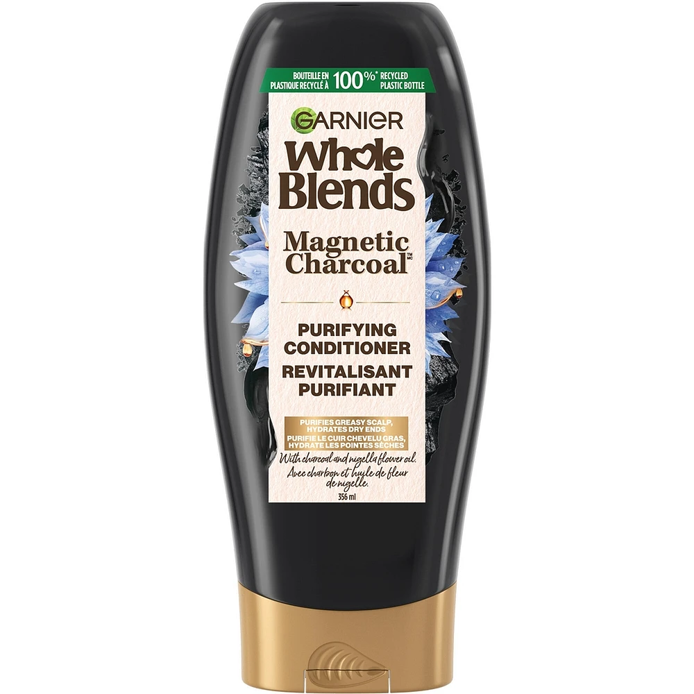 Magnetic Charcoal Purifying Conditioner for Greasy Scalp, Hydrates Dry Ends for Up to 48-Hours, with Charcoal and Nigella Flower Oil