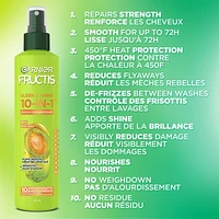 Fructis Sleek & Shine, 10-In-1 Repairing Leave-In Spray For Frizzy & Dry Hair with Heat Protection, With Argan Oil and Plant Keratin