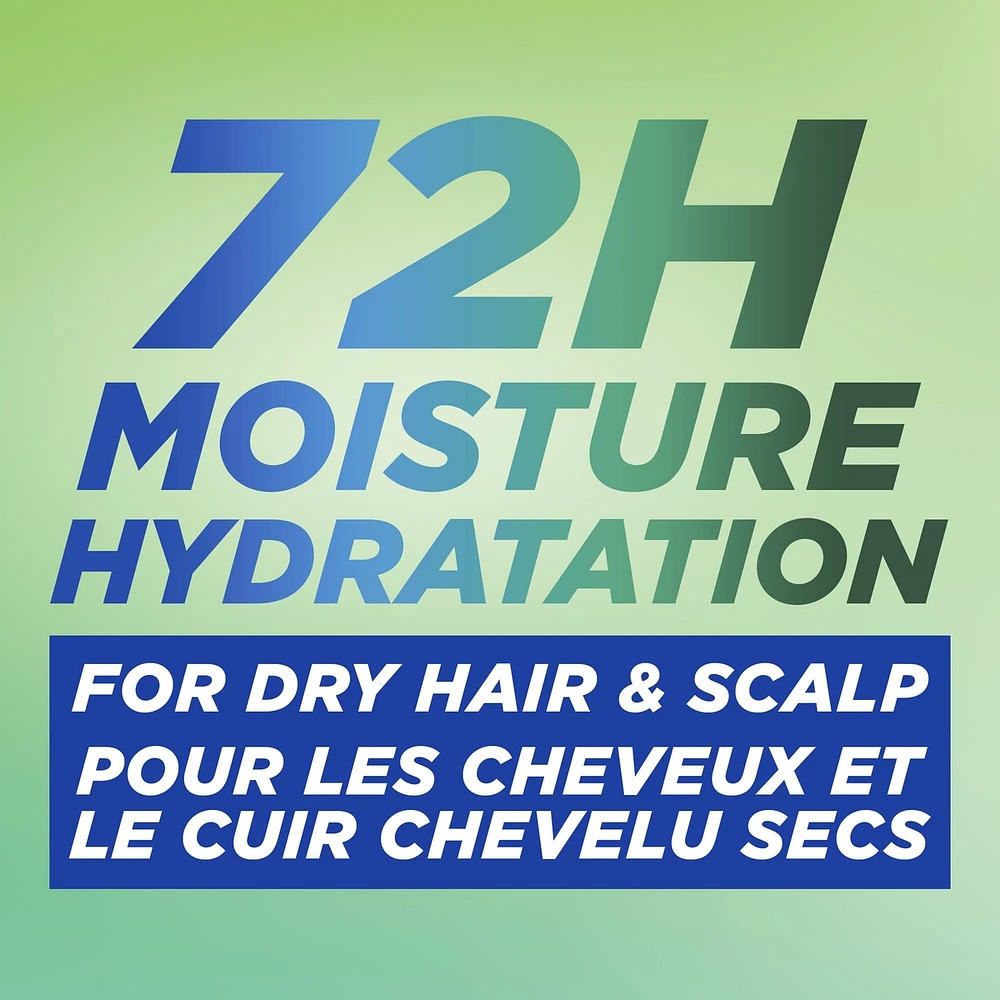 Fructis Pure Moisture Hydrating Shampoo, for 72 hours of moisture for Dry Hair and Scalp, with Hyaluronic Acid and Cucumber Water