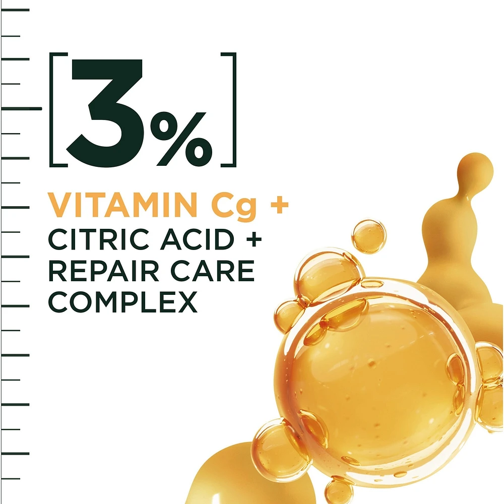 Fructis Hair Filler + Vitamin C Strength Repair Sulfate-Free Shampoo, for Weak Damaged Hair, up to 4X Less Breakage & 79% More Strength